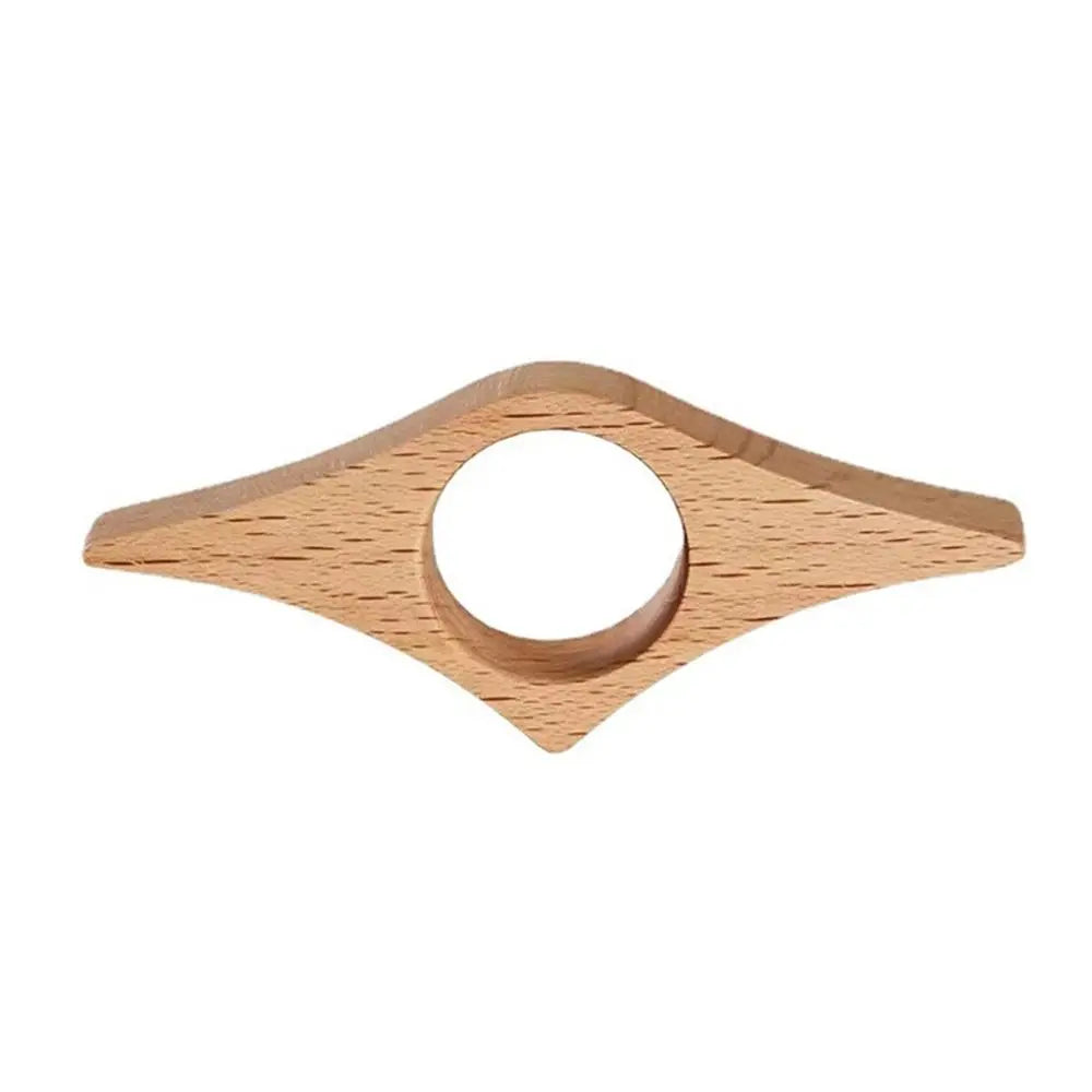 Wooden coaster with a circular holder on a white background