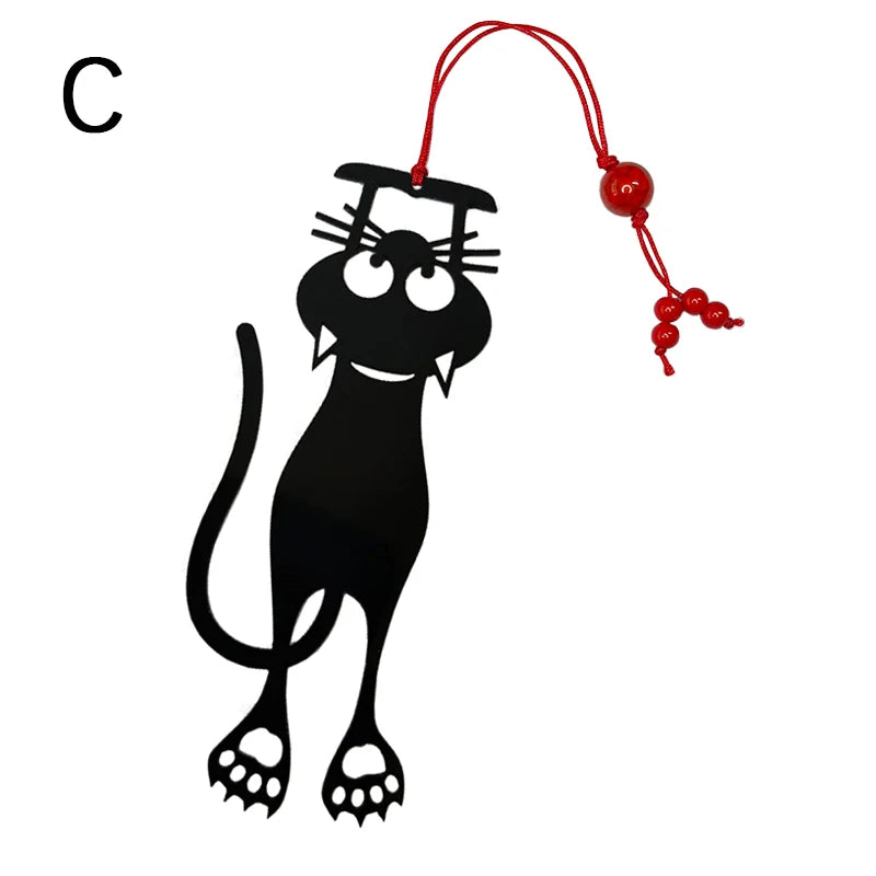 Cat Bookmarker Red Bead white back ground