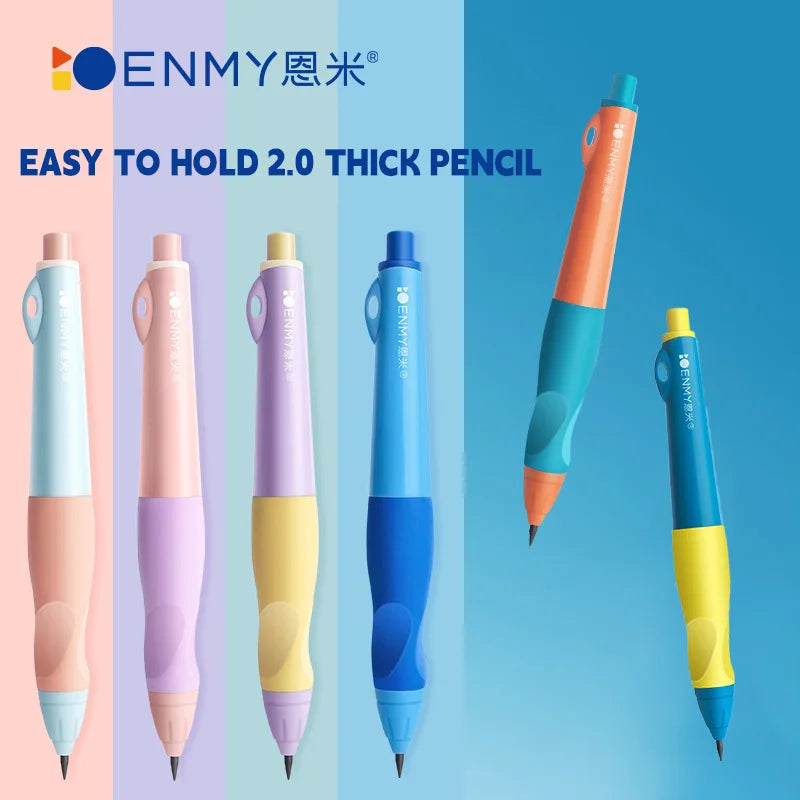 Colorful pencils with ENMY branding on a gradient background