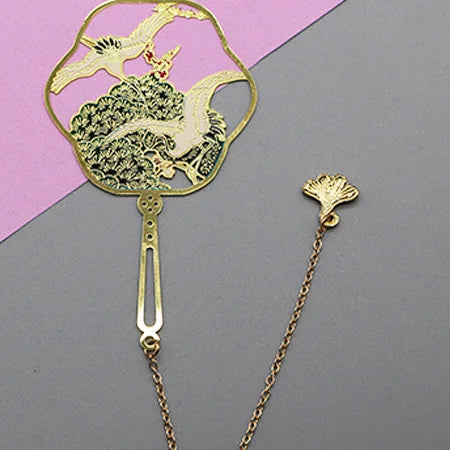 tow cranes in a tree bookmarker