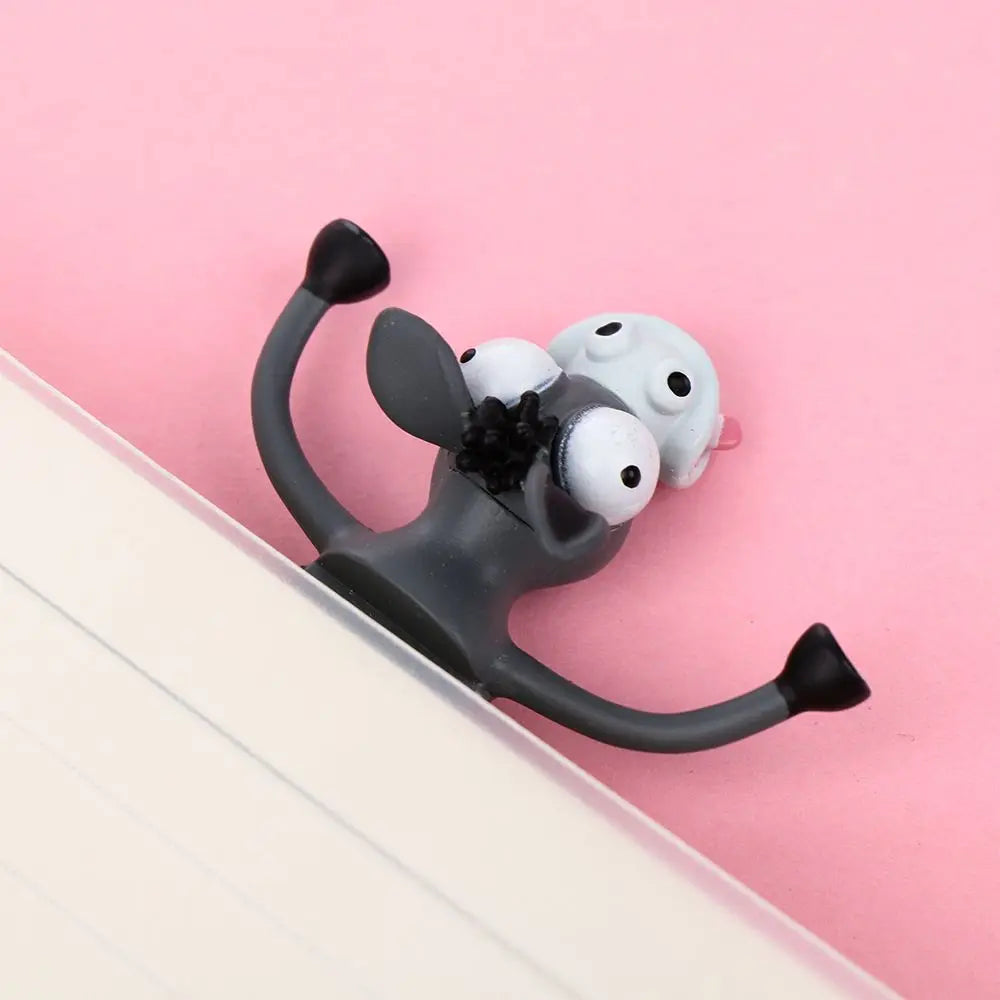 Gray cartoon-style hook with googly eyes on a pink background