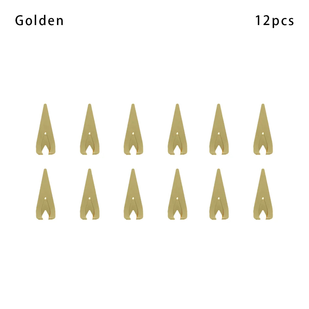 Golden Bookmarker Clips in a line