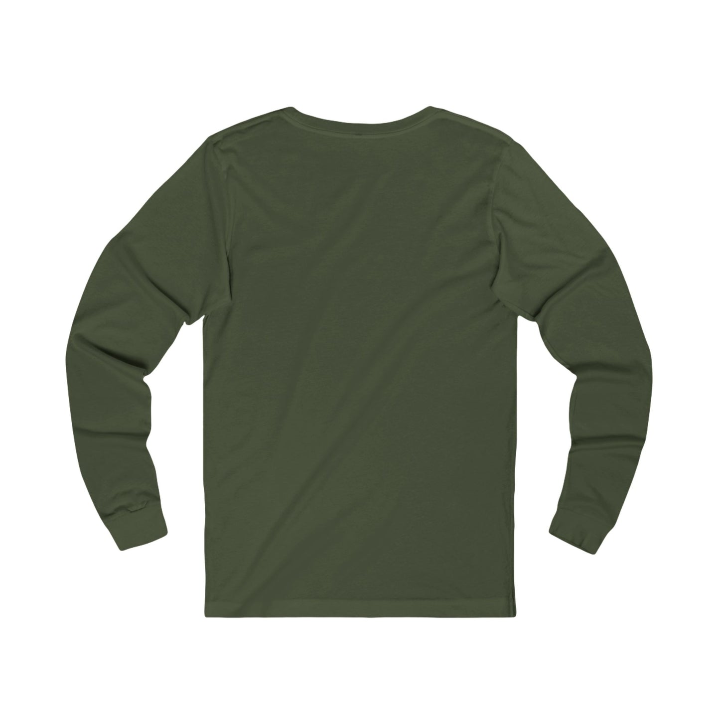 Green long-sleeve shirt on a white background