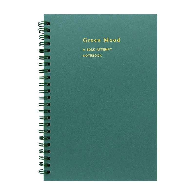 notebook in green color