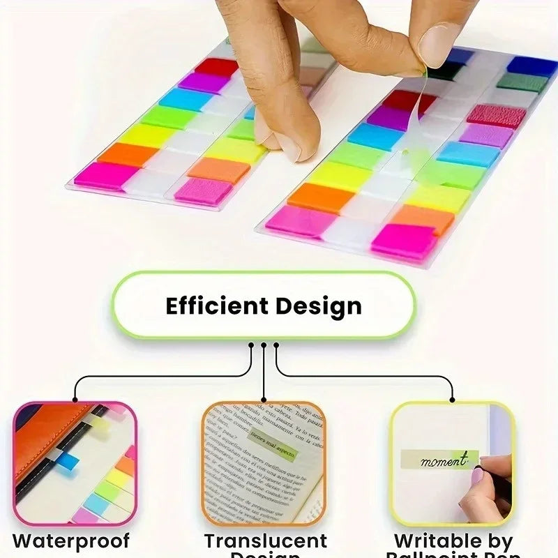 Colorful transparent ruler with text and images highlighting its features on a white background.