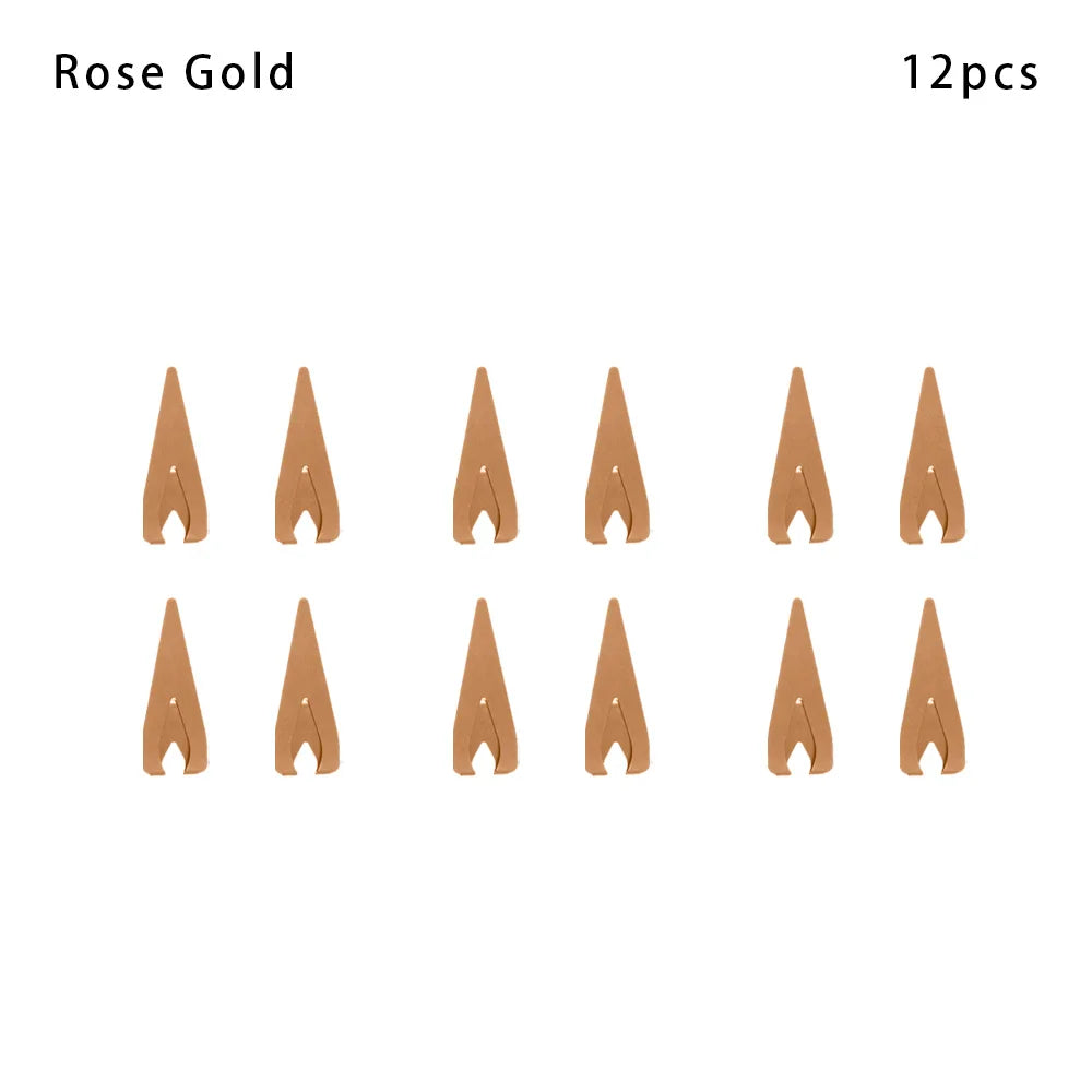 Rose Gold Bookmarker Clips in a row