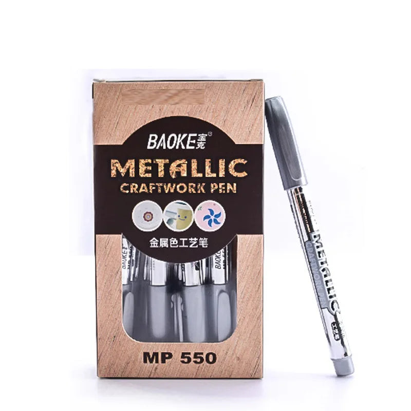 BAOKE Metallic Craftwork Pen with packaging on a white background