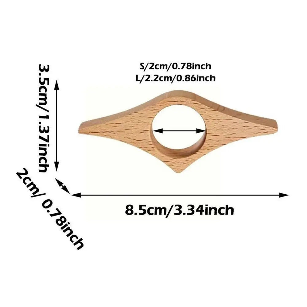 Wooden product with dimensions labeled on a white background