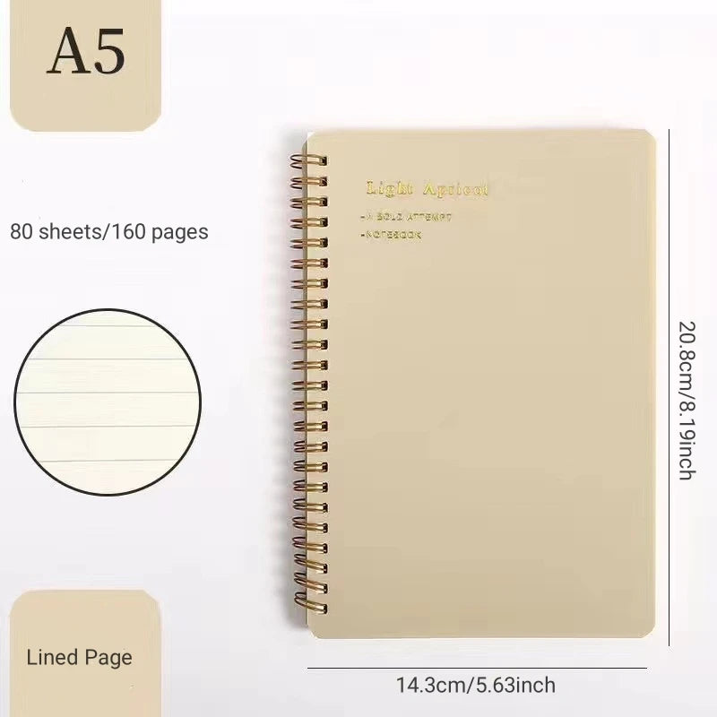size and color spiral notebook