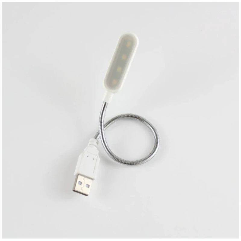 White USB light on a white background