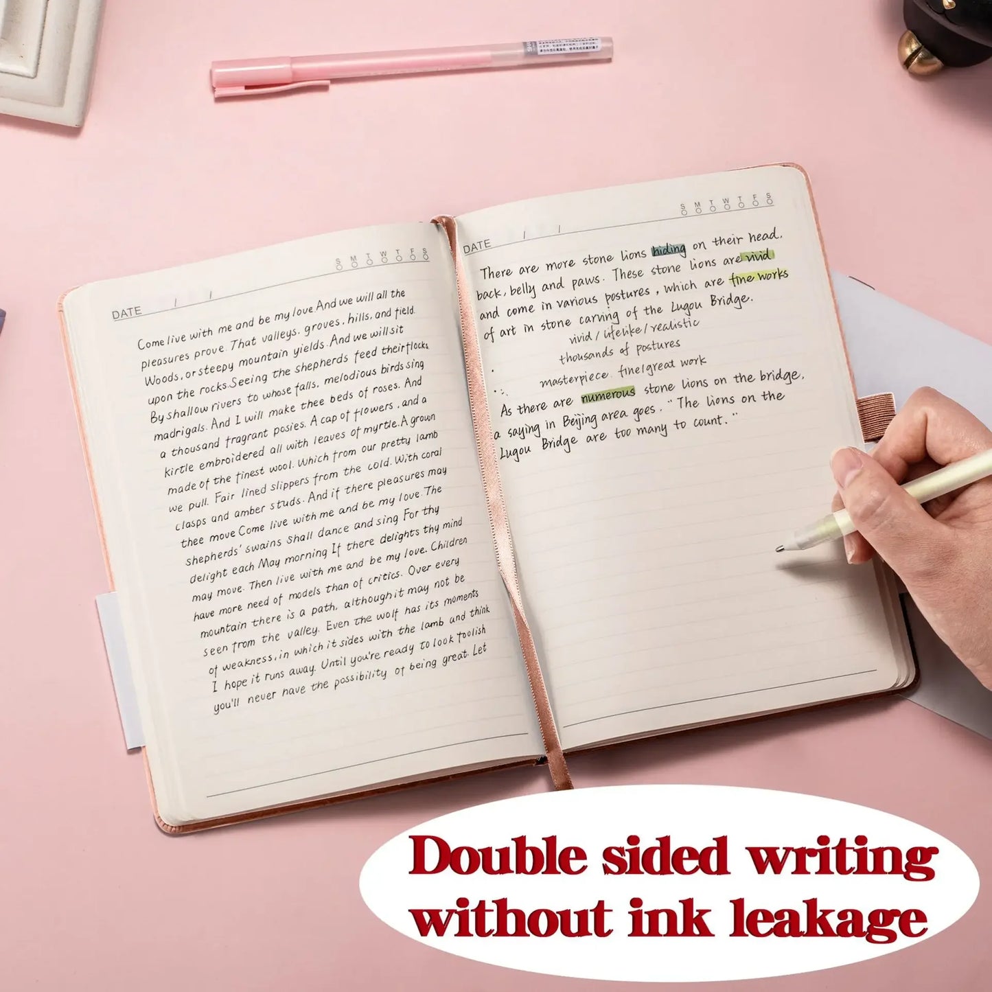 writing in a notebook