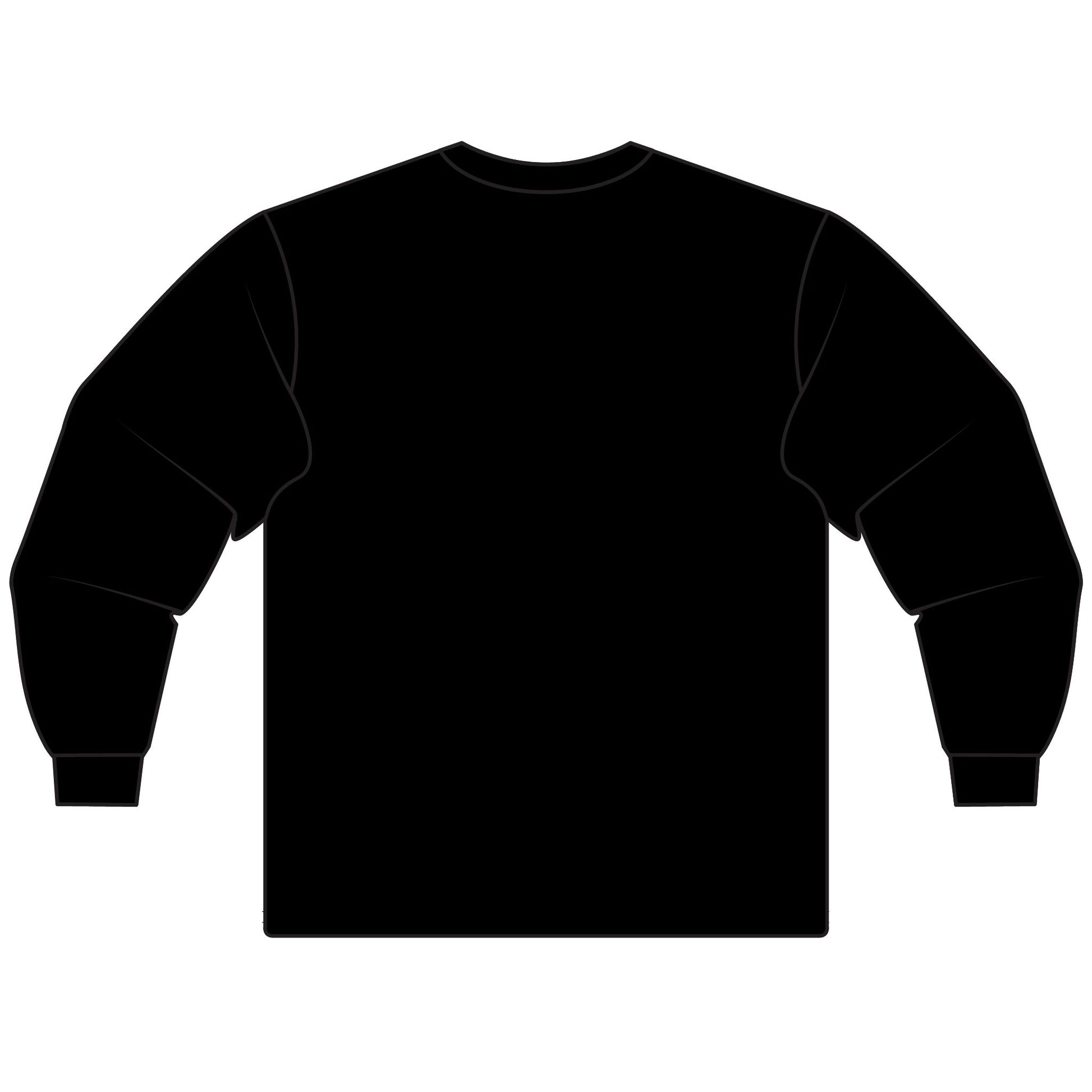 Black sweatshirt on a white background