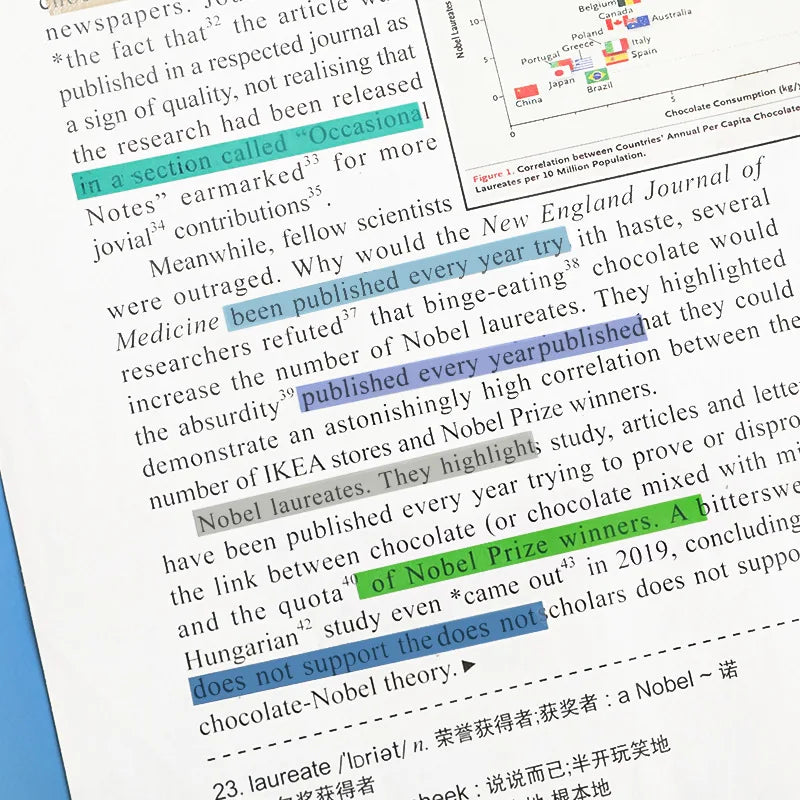 Example of Line Markers in a Book