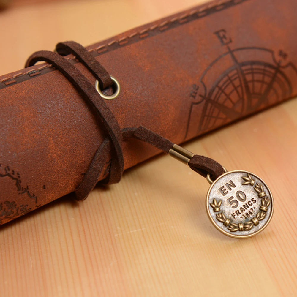 Vintage Canvas Roll Pencil Bag