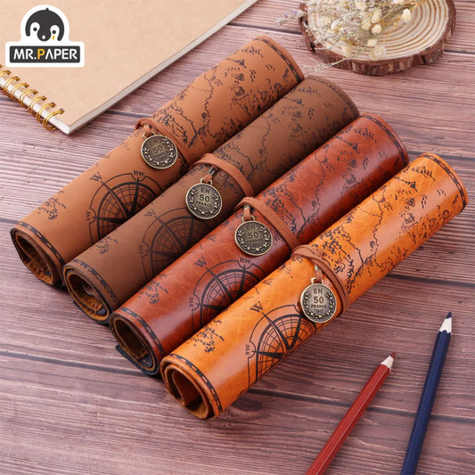 Vintage Canvas Roll Pencil Bag