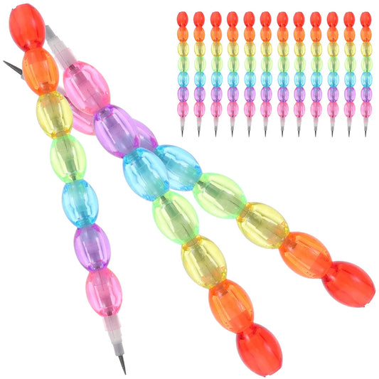 Colorful beaded fishing weight with additional weights on a white background