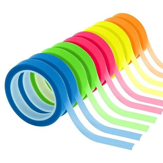 Set of colorful rolls of tape on a white background