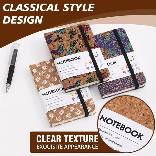 Set of notebooks with classical design on a white background